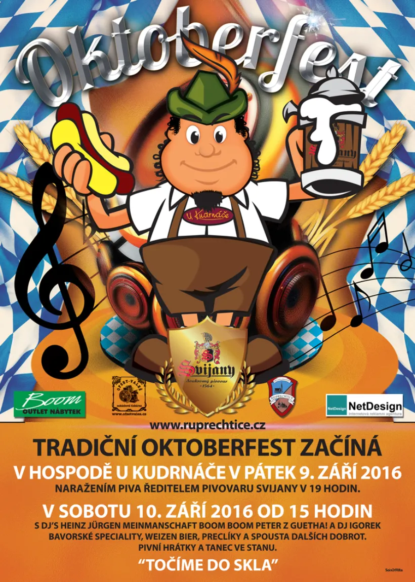 Plakát Oktoberfest 2016 u Kudrnáče