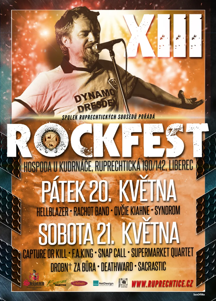 Plakát Rockfest 2016 u Kudrnáče